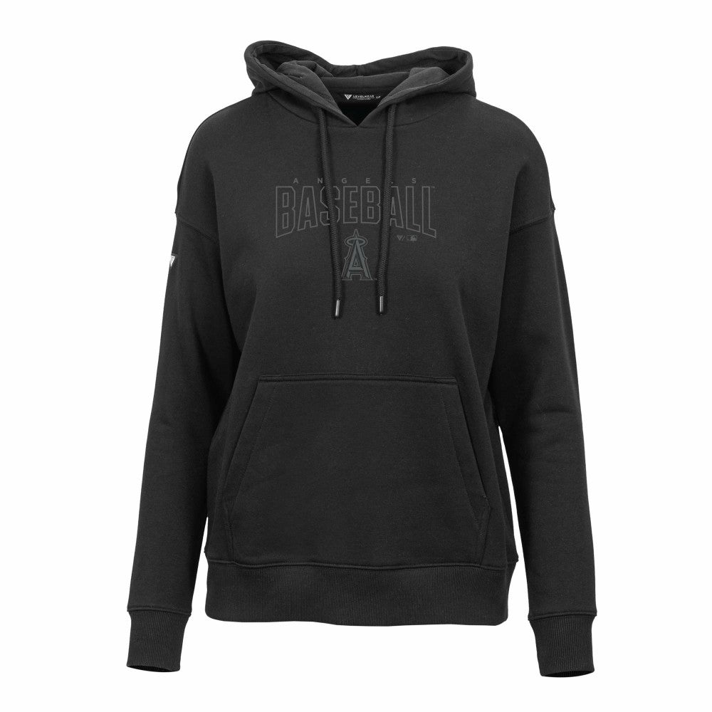 Los Angeles Angels Levelwear Women's Adorn Darkmoon Pullover Hoodie - Black
