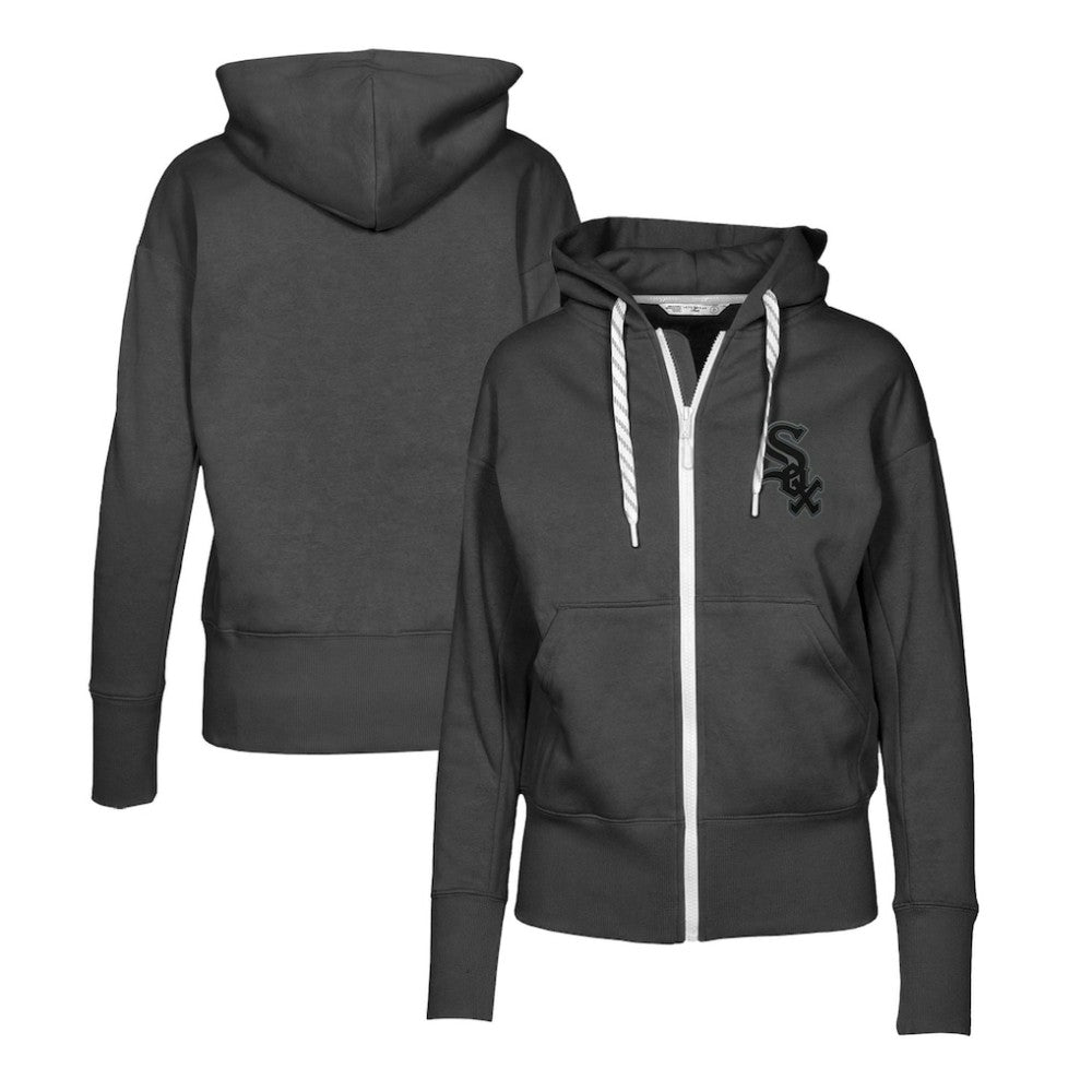 Chicago White Sox Levelwear Women's Gardinia Nightfall Full-Zip Hoodie - Black