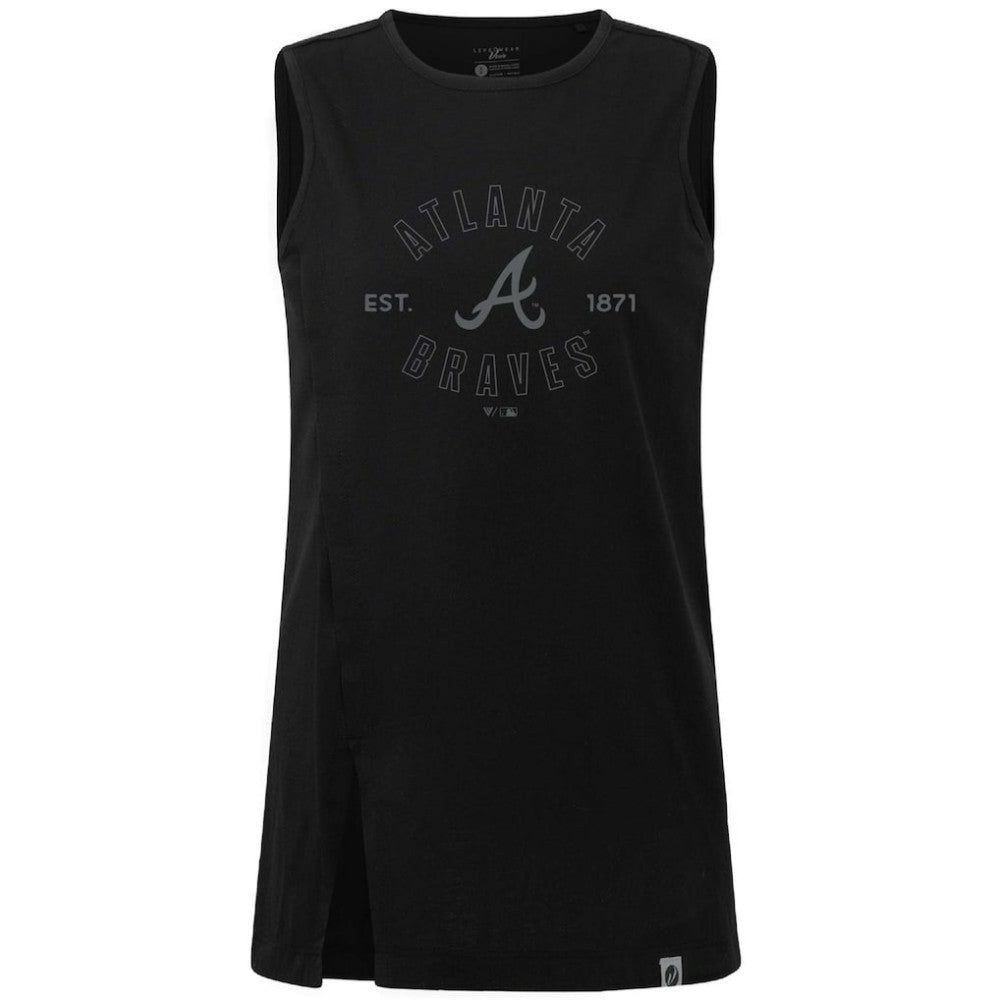 Atlanta Braves Levelwear Women's Influx Abyssal Tank Top - Black