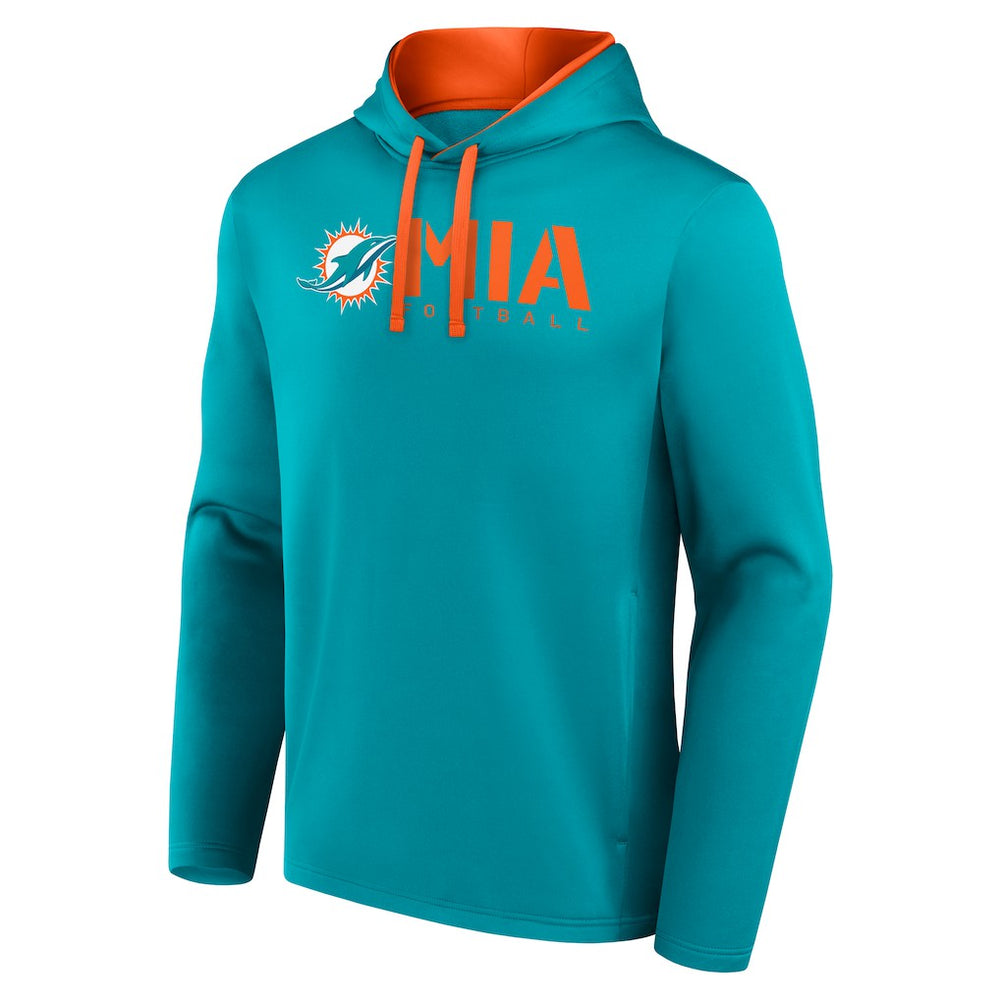 NFL Miami Dolphins Logo Athletic Head Start Pullover Hoodie