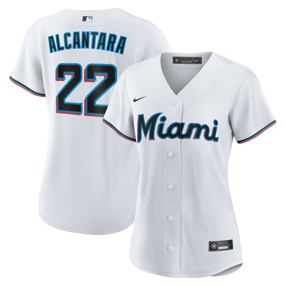 Sandy Alcantara Miami Marlins Women's Home Replica Player Jersey - White | Nike