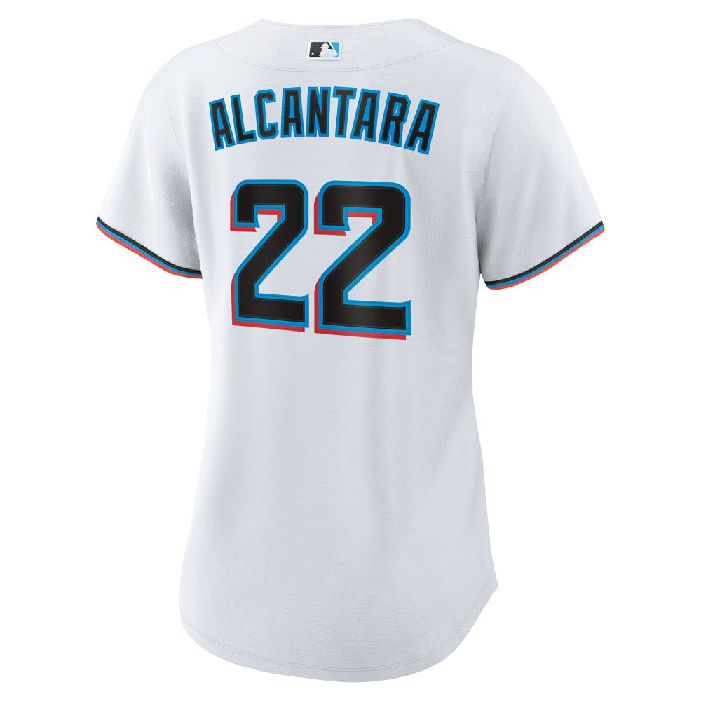 Sandy Alcantara Miami Marlins Women's Home Replica Player Jersey - White | Nike