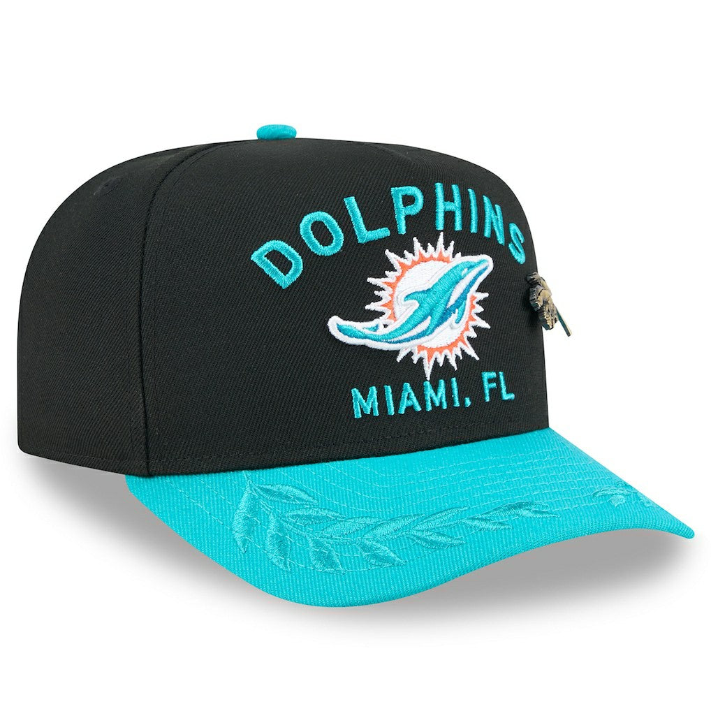 NFL Miami Dolphins 2025 NFL Draft On Stage A-Frame 59FIFTY Fitted Hat