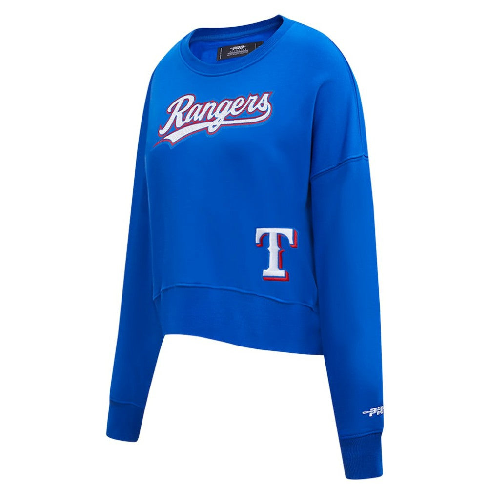 Texas Rangers Pro Standard Women's Game Day Classics Crewneck Pullover Sweatshirt - Royal