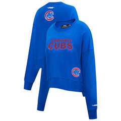 Chicago Cubs Pro Standard Women's Game Day Classics Crewneck Pullover Sweatshirt - Royal
