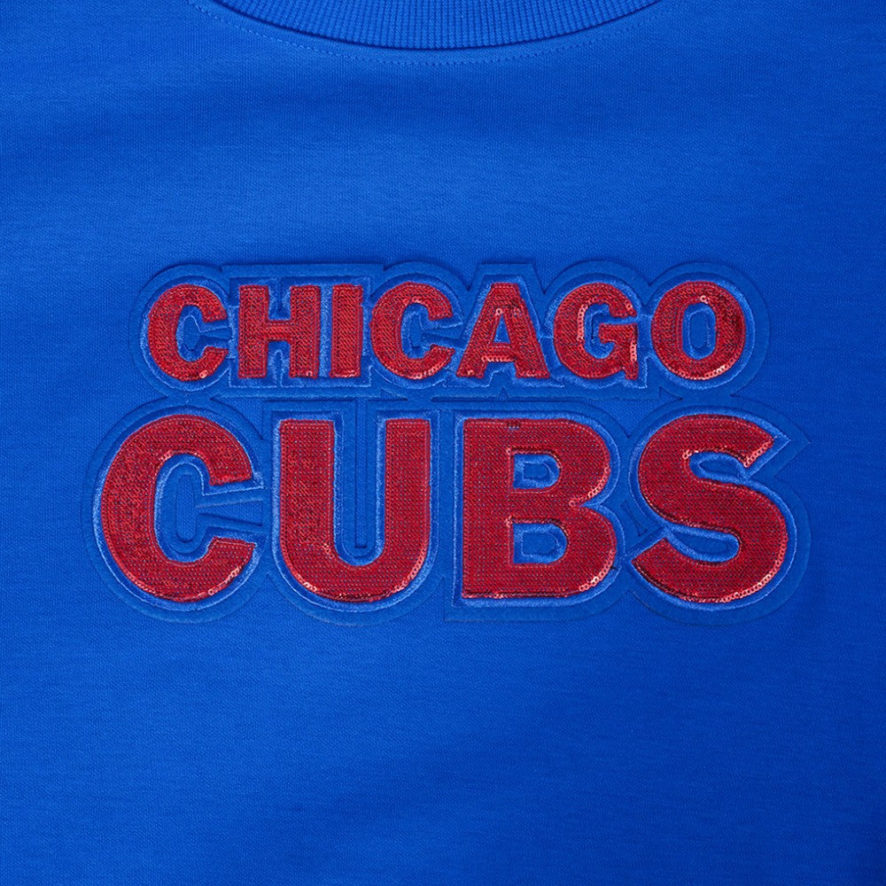 Chicago Cubs Pro Standard Women's Game Day Classics Crewneck Pullover Sweatshirt - Royal