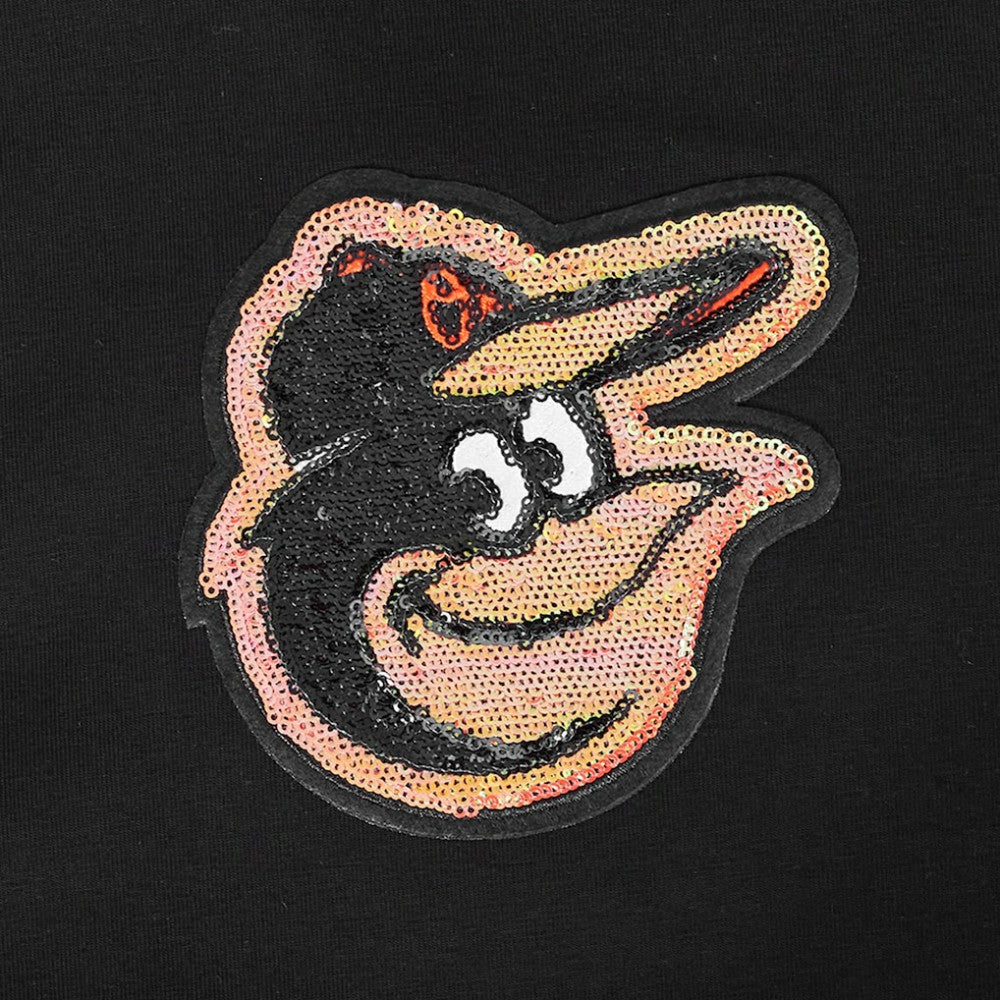 Baltimore Orioles Pro Standard Women's Game Day Classics Baby Doll Cropped T-Shirt - Black