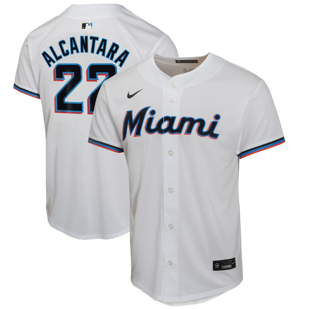 Sandy Alcantara Miami Marlins Youth Home Game Player Jersey - White | Nike