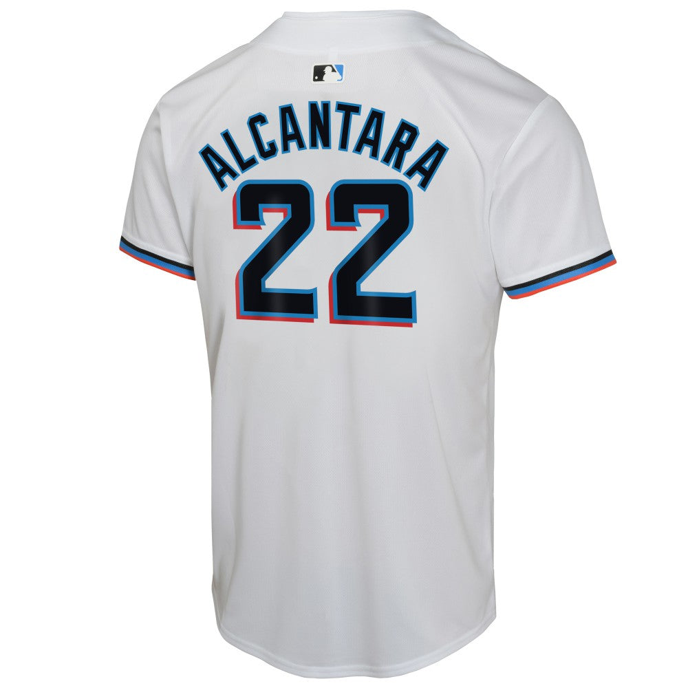 Sandy Alcantara Miami Marlins Youth Home Game Player Jersey - White | Nike