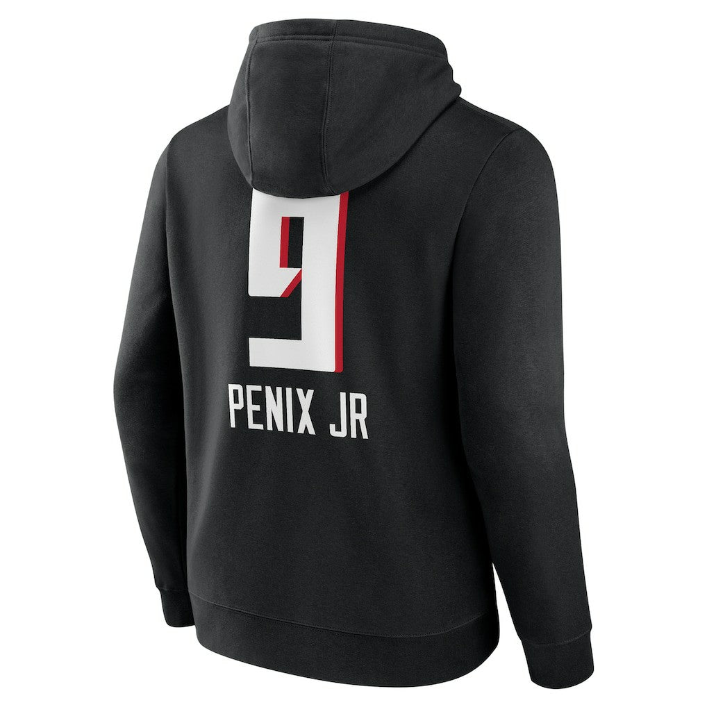 NFL Atlanta Falcons Michael Penix Jr.  Name & Number Team Wordmark Pullover Hoodie