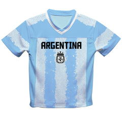 Lionel Messi Argentina National Team Vive La Fete Youth Painted Stripes Football Jersey / Soccer Online