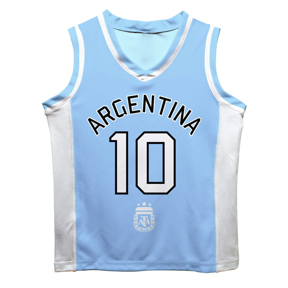 Lionel Messi Argentina National Team Vive La Fete Mesh Basketball Jersey / Soccer For sale