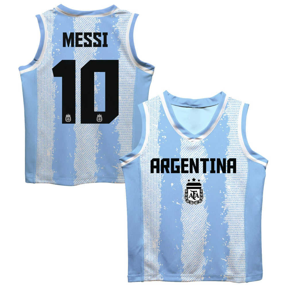 Lionel Messi Argentina National Team Vive La Fete Mesh Basketball Jersey / Soccer Outlet