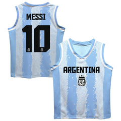 Lionel Messi Argentina National Team Vive La Fete Mesh Basketball Jersey / Soccer Outlet