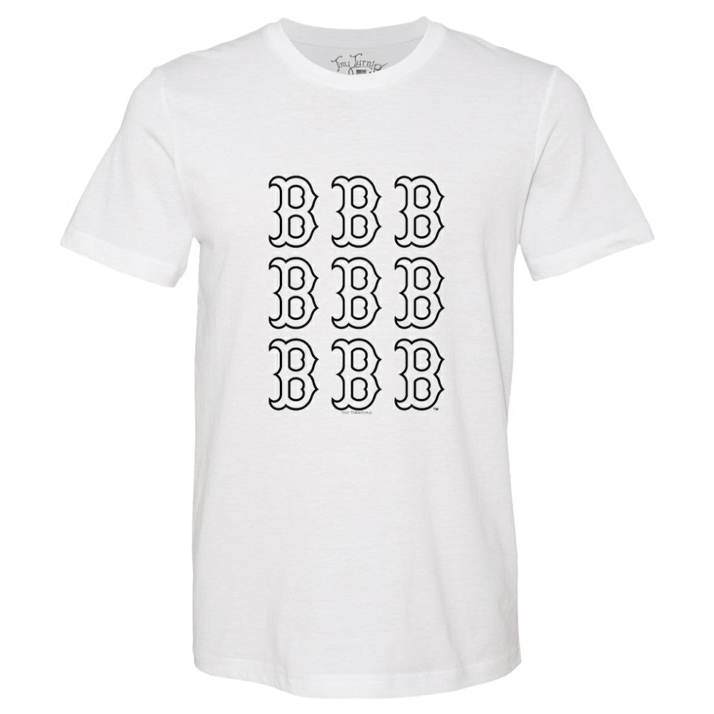 Boston Red Sox Tiny Turnip Women's Logo Grid T-Shirt - White
