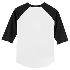 Los Angeles Dodgers Tiny Turnip Youth Logo Grid Raglan 3/4-Sleeve T-Shirt - White/Black
