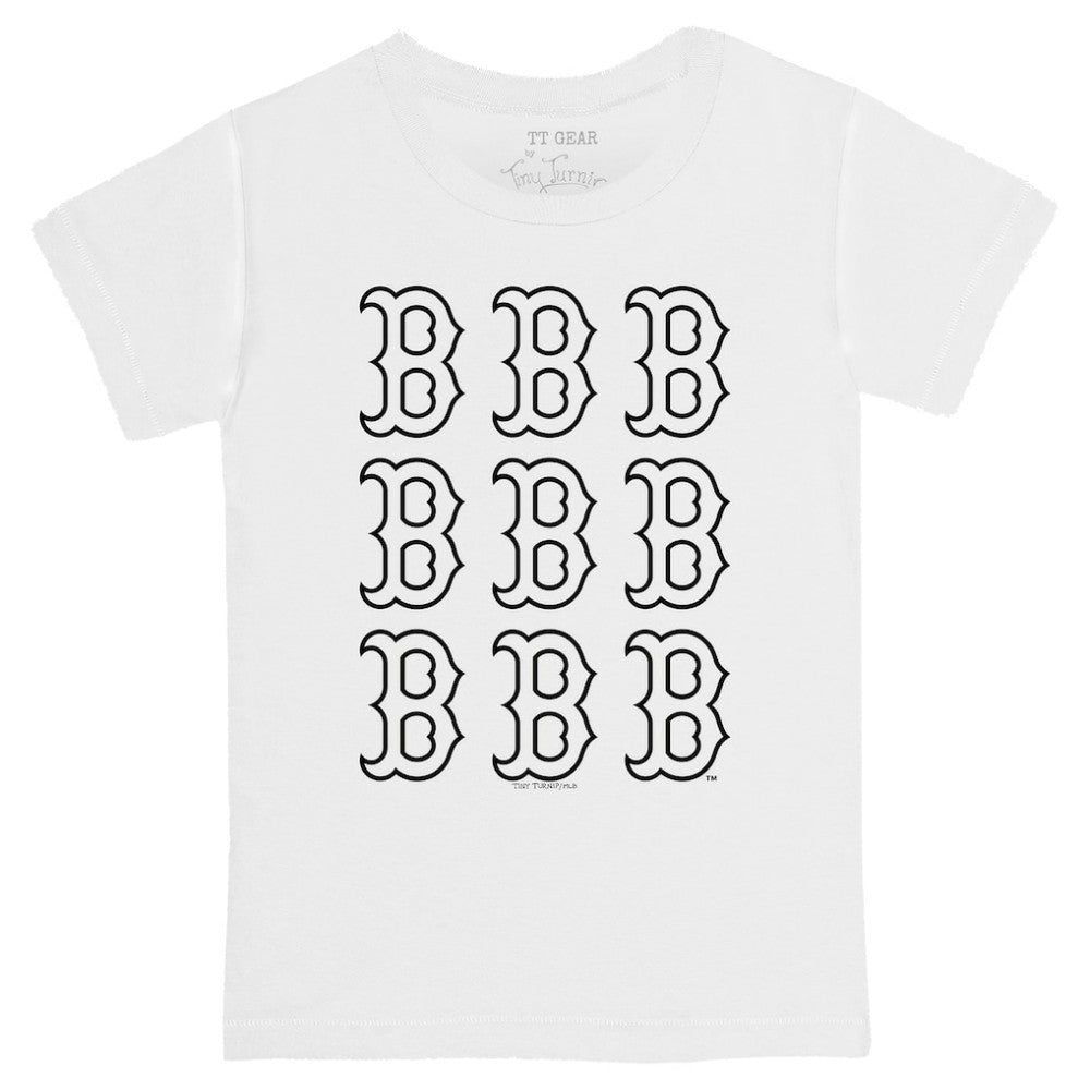 Boston Red Sox Tiny Turnip Youth Logo Grid T-Shirt - White