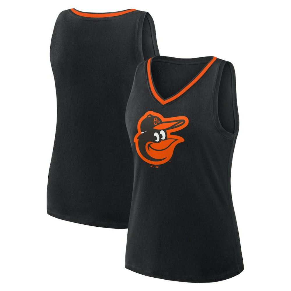 Baltimore Orioles Women's Plus Sized Stellar Win V-Neck Tank Top - Black