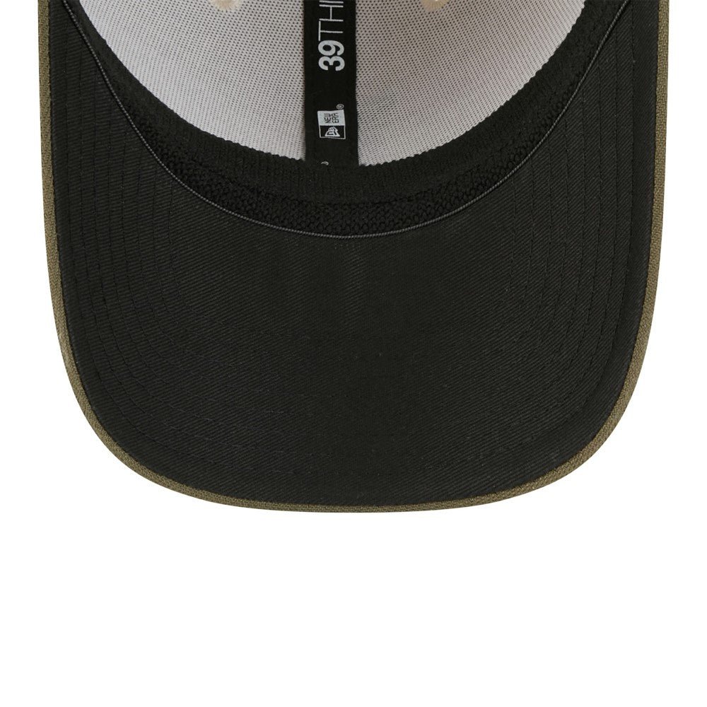 Los Angeles Dodgers 2025 Armed Forces Day 39THIRTY Flex Hat - Light Beige/Olive | New Era