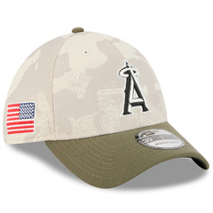 Los Angeles Angels 2025 Armed Forces Day 39THIRTY Flex Hat - Light Beige/Olive | New Era