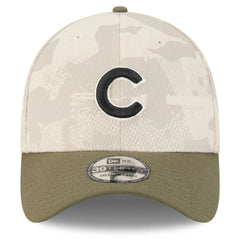 Chicago Cubs 2025 Armed Forces Day 39THIRTY Flex Hat - Light Beige/Olive | New Era