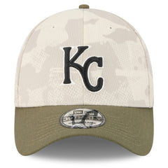 Kansas City Royals 2025 Armed Forces Day 39THIRTY Flex Hat - Light Beige/Olive | New Era