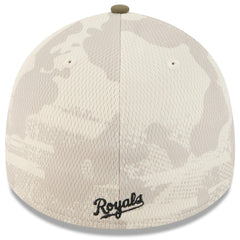 Kansas City Royals 2025 Armed Forces Day 39THIRTY Flex Hat - Light Beige/Olive | New Era