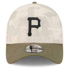 Pittsburgh Pirates 2025 Armed Forces Day 39THIRTY Flex Hat - Light Beige/Olive | New Era