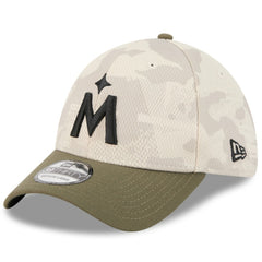 Minnesota Twins 2025 Armed Forces Day 39THIRTY Flex Hat - Light Beige/Olive | New Era