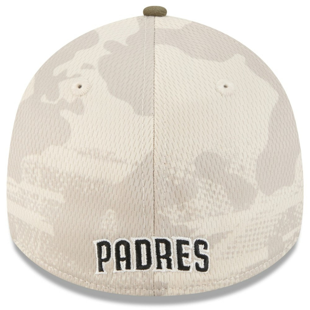 San Diego Padres 2025 Armed Forces Day 39THIRTY Flex Hat - Light Beige/Olive | New Era