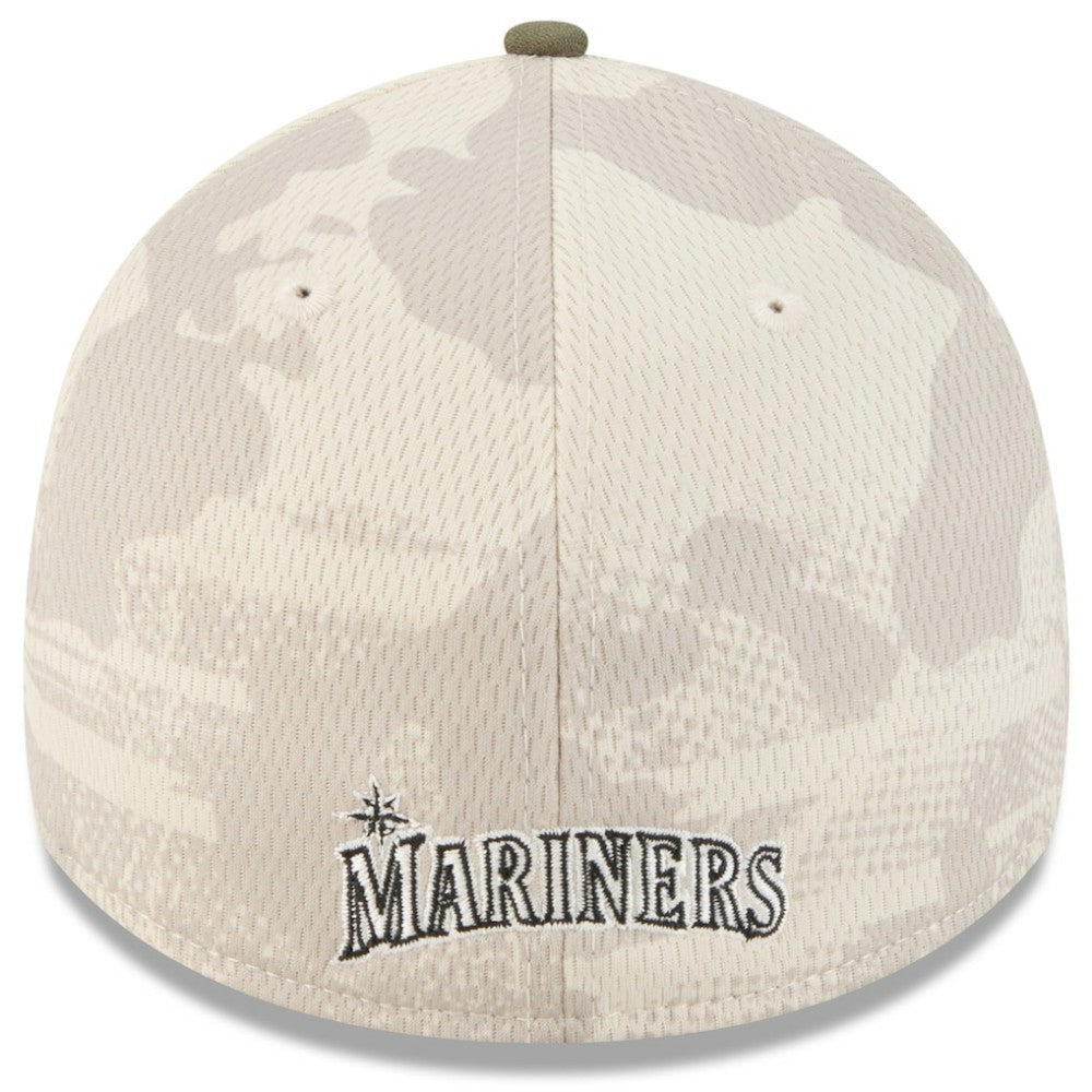 Seattle Mariners 2025 Armed Forces Day 39THIRTY Flex Hat - Light Beige/Olive | New Era