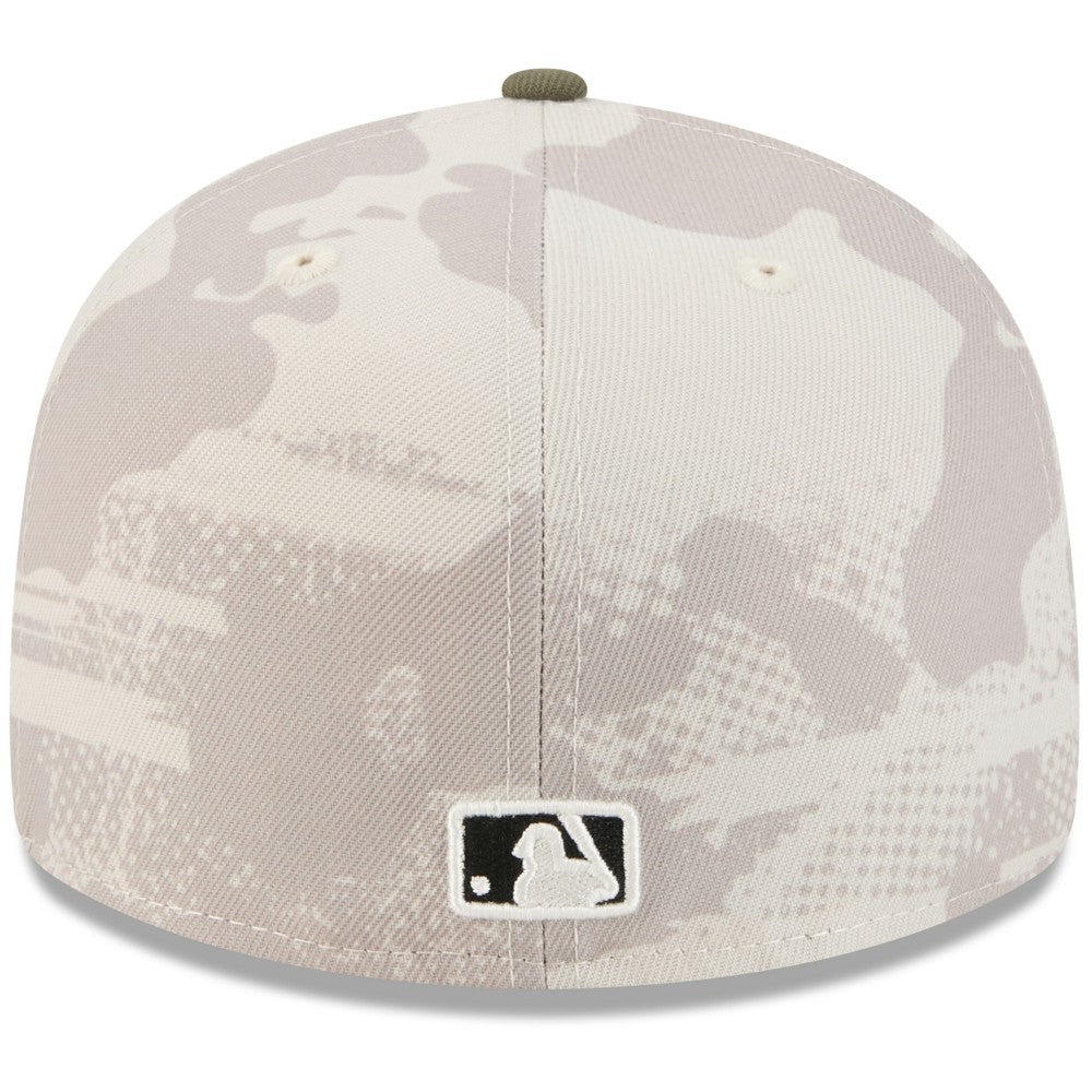 Miami Marlins 2025 Armed Forces Day 59FIFTY Fitted Hat - Light Beige/Olive | New Era
