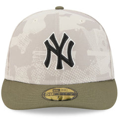 New York Yankees 2025 Armed Forces Day 59FIFTY Fitted Hat - Light Beige/Olive | New Era