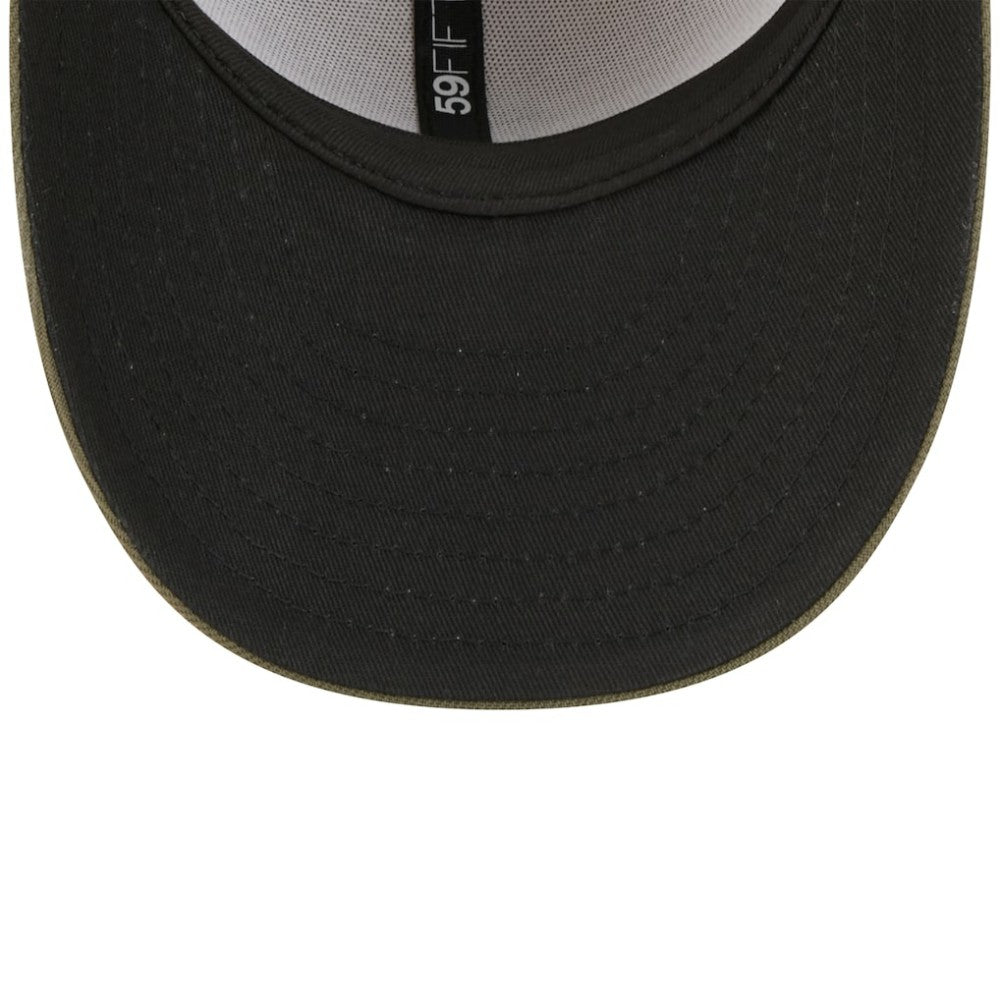Athletics 2025 Armed Forces Day 59FIFTY Fitted Hat - Light Beige/Olive | New Era