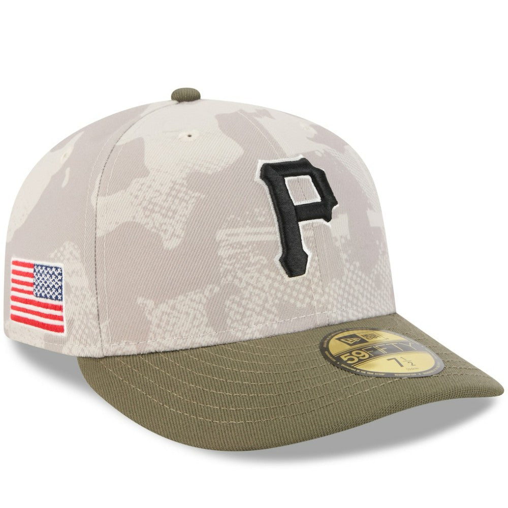 Pittsburgh Pirates 2025 Armed Forces Day 59FIFTY Fitted Hat - Light Beige/Olive | New Era