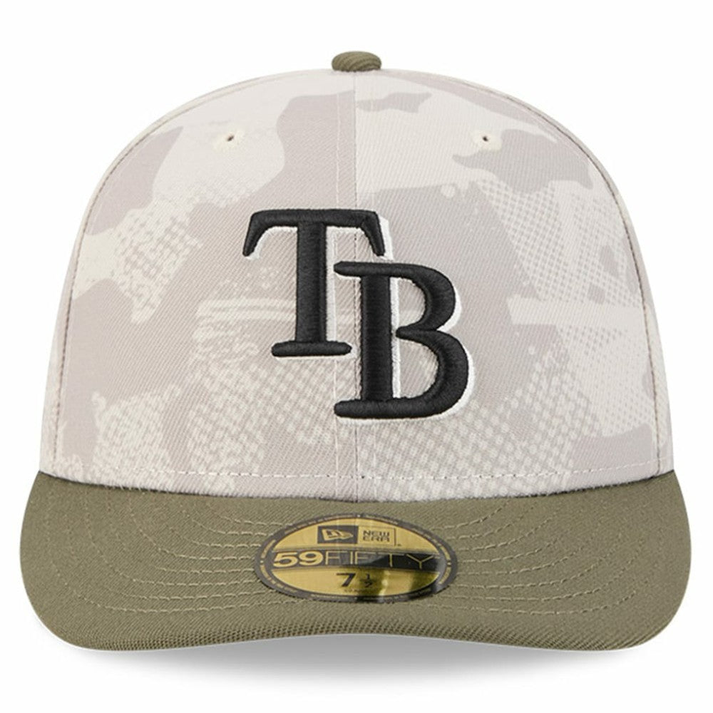 Tampa Bay Rays 2025 Armed Forces Day 59FIFTY Fitted Hat - Light Beige/Olive | New Era