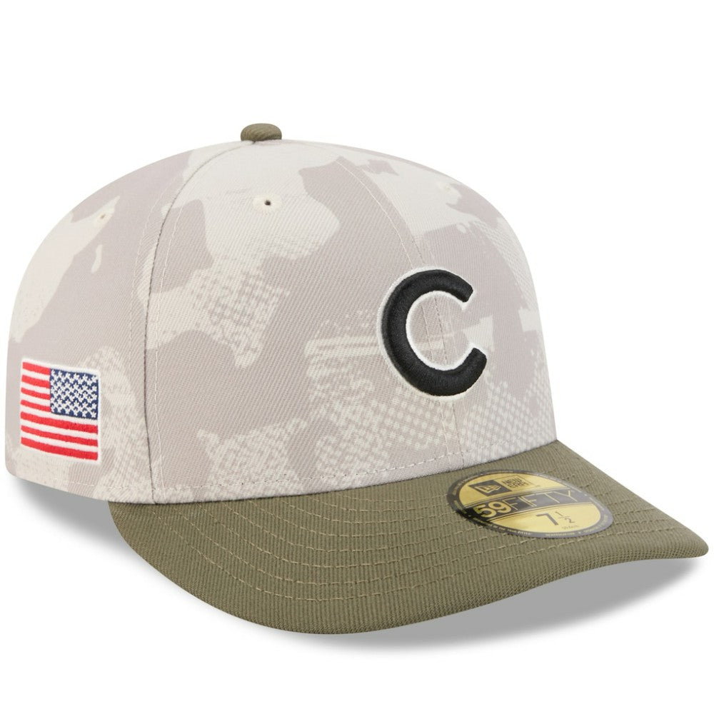 Chicago Cubs 2025 Armed Forces Day 59FIFTY Fitted Hat - Light Beige/Olive | New Era