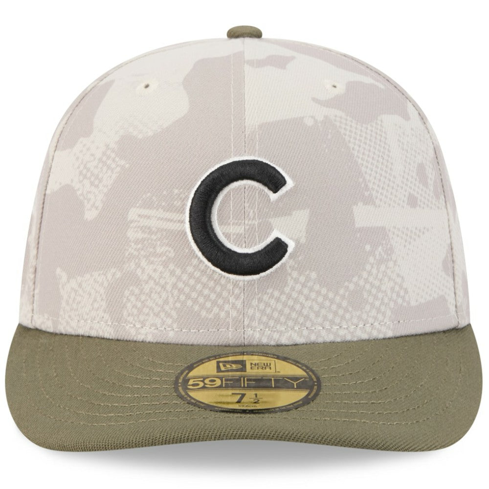 Chicago Cubs 2025 Armed Forces Day 59FIFTY Fitted Hat - Light Beige/Olive | New Era