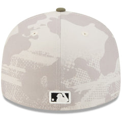 Colorado Rockies 2025 Armed Forces Day 59FIFTY Fitted Hat - Light Beige/Olive | New Era