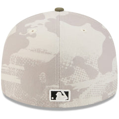 Cleveland Guardians 2025 Armed Forces Day 59FIFTY Fitted Hat - Light Beige/Olive | New Era