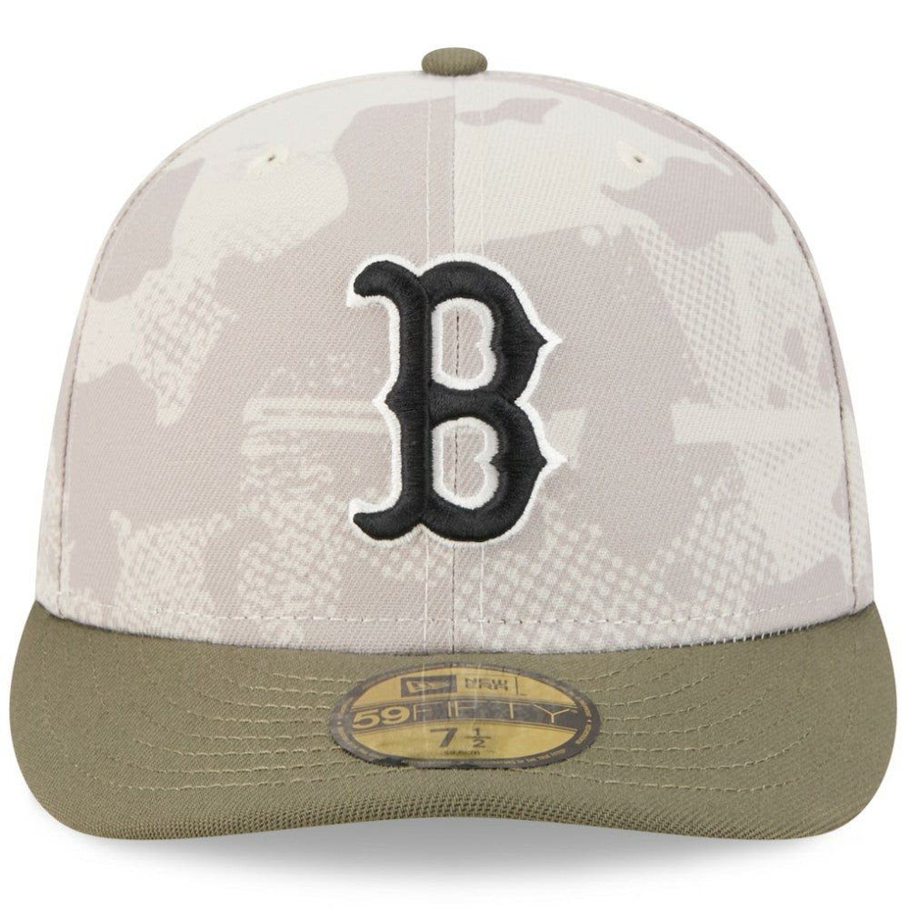 Boston Red Sox 2025 Armed Forces Day 59FIFTY Fitted Hat - Light Beige/Olive | New Era