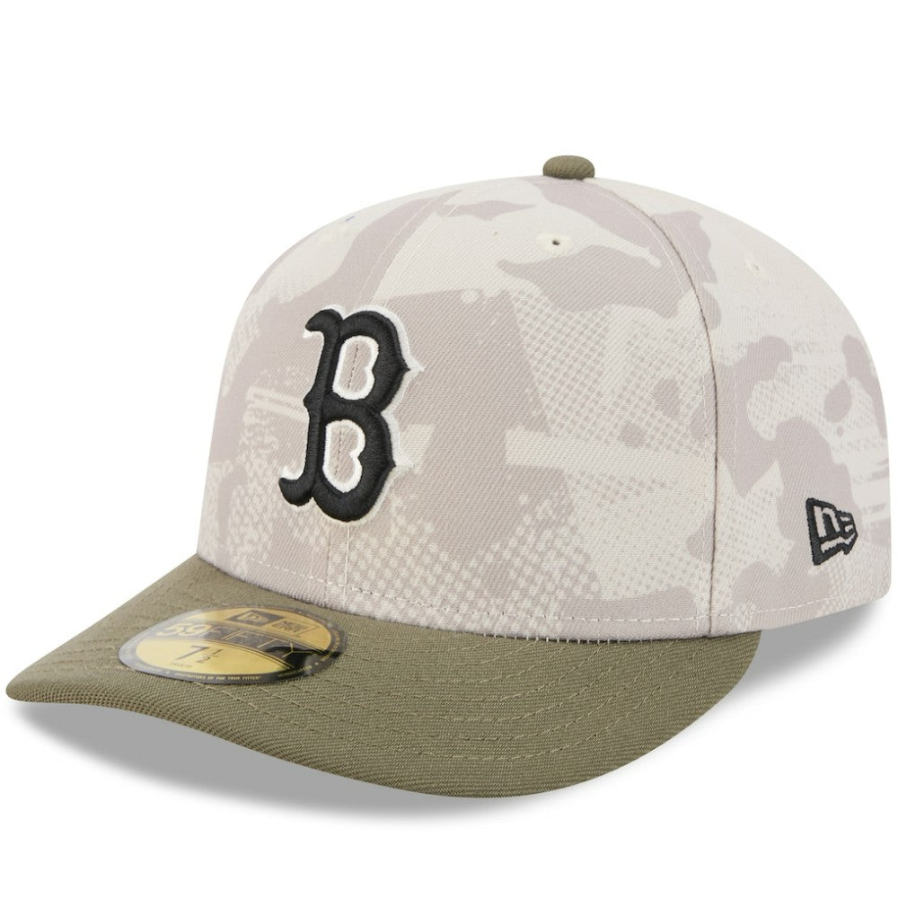Boston Red Sox 2025 Armed Forces Day 59FIFTY Fitted Hat - Light Beige/Olive | New Era