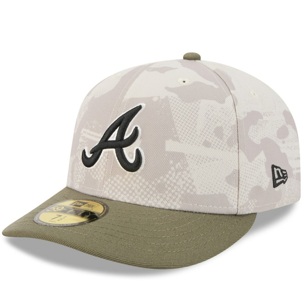 Atlanta Braves 2025 Armed Forces Day 59FIFTY Fitted Hat - Light Beige/Olive | New Era
