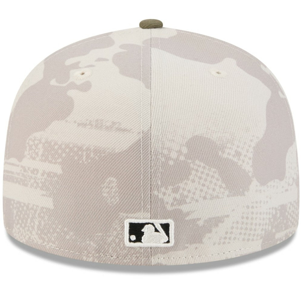 Atlanta Braves 2025 Armed Forces Day 59FIFTY Fitted Hat - Light Beige/Olive | New Era