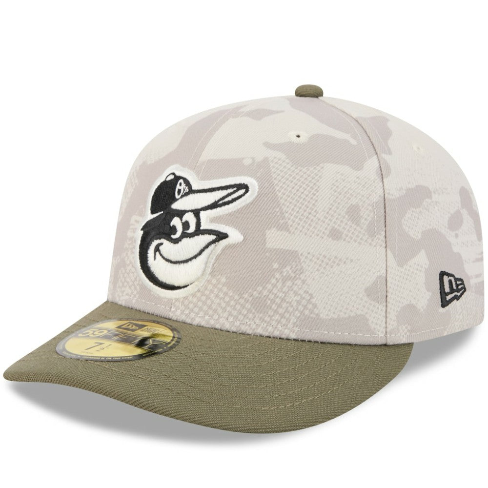 Baltimore Orioles 2025 Armed Forces Day 59FIFTY Fitted Hat - Light Beige/Olive | New Era