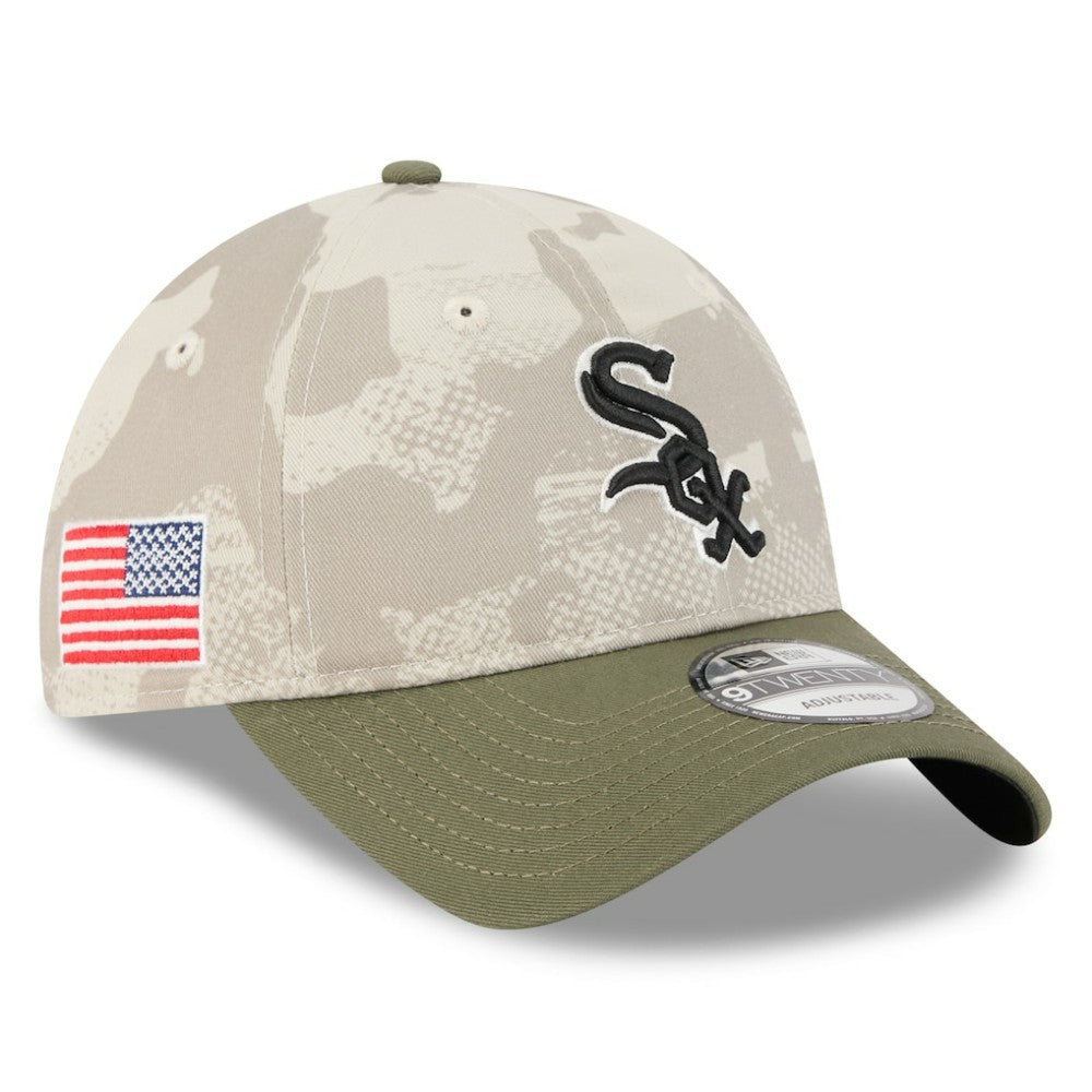 Chicago White Sox 2025 Armed Forces Day 9TWENTY Adjustable Hat - Light Beige/Olive | New Era
