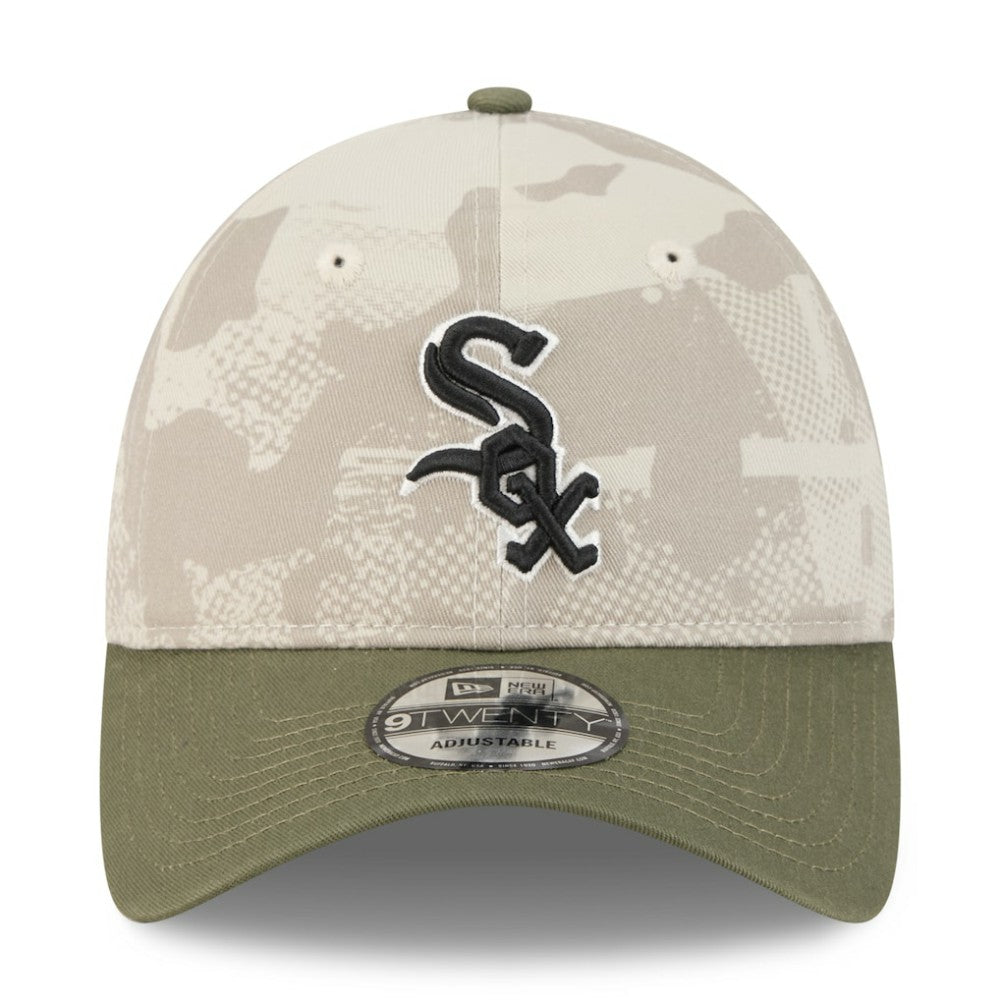 Chicago White Sox 2025 Armed Forces Day 9TWENTY Adjustable Hat - Light Beige/Olive | New Era