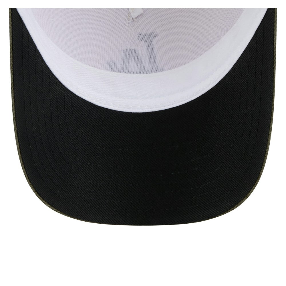 Los Angeles Dodgers 2025 Armed Forces Day 9FORTY M-Crown A-Frame Adjustable Hat - Light Beige/Olive | New Era