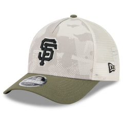 San Francisco Giants 2025 Armed Forces Day 9FORTY M-Crown A-Frame Adjustable Hat - Light Beige/Olive | New Era