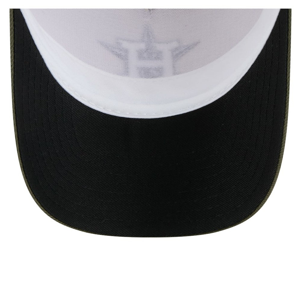Houston Astros 2025 Armed Forces Day 9FORTY M-Crown A-Frame Adjustable Hat - Light Beige/Olive | New Era